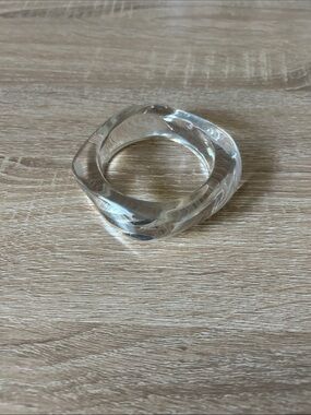 Clear Resin Square Bangle Bracelet